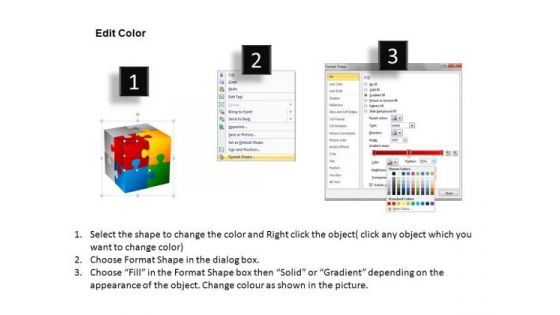 Editable 3d Cube Puzzle PowerPoint Slides And Ppt Diagram Templates