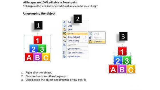 Editable Building Blocks PowerPoint Slides