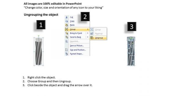 Editable Cable Core Diagrams For PowerPoint Templates