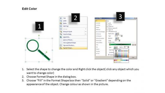 Editable Magnifying Glass Graphics PowerPoint Download