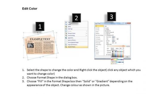 Editable Newspaper Layouts PowerPoint Clipart And Slides Graphics