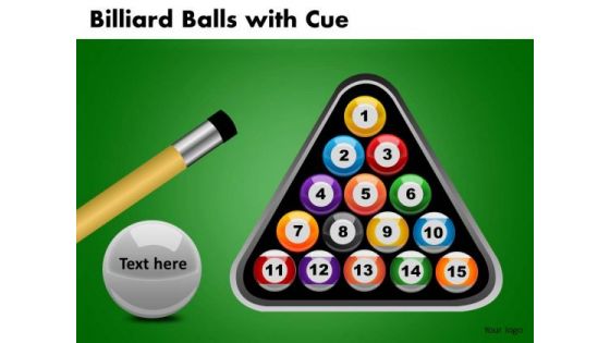 Editable Pool Balls Rack PowerPoint Ppt Slides