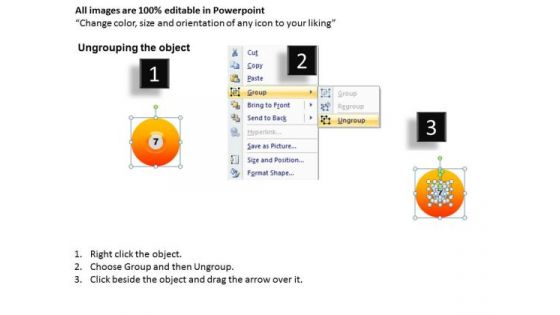 Editable Pool Balls Rack PowerPoint Ppt Slides