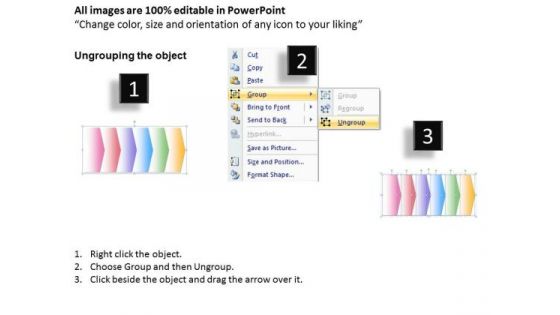 Editable PowerPoint Template Straight Demonstration Of 6 Stages Graphic