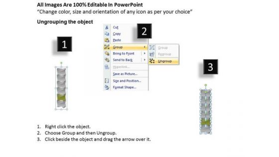 Editable Ppt Make Callout Line Vertical PowerPoint 2010 6 Steps Downward Graphic