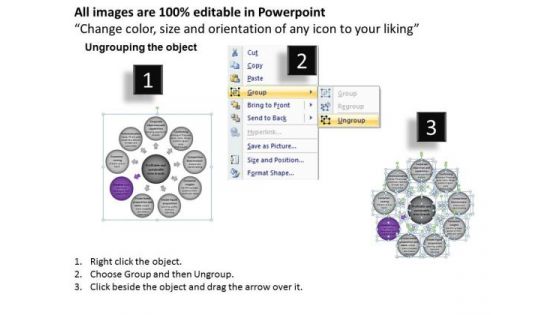 Editable Ppt Slides 9 Stages Wheel And Spoke Diagram PowerPoint Slides