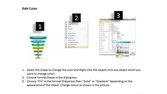 Editable Ppt Slides Funnelling Process Diagram PowerPoint Templates