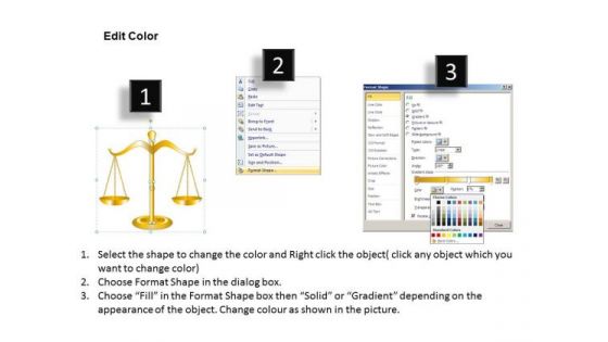 Editable Ppt Slides Weighing Scales Balance Concept