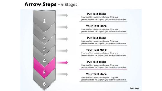 Editable Ppt Template Vertical Stages Illustrated Through Arrow 6 Image