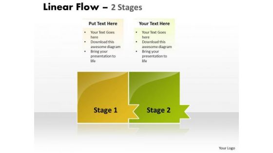 Editable Ppt Theme Linear Model Of 2 State Diagram Business Plan PowerPoint 1 Graphic