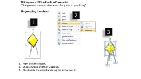 Editable Road PowerPoint Diagram With Editable Road Signs Ppt Slides Templates