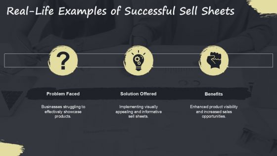 Editable Sell Sheet Presentation Template For Business Growth PPT H
