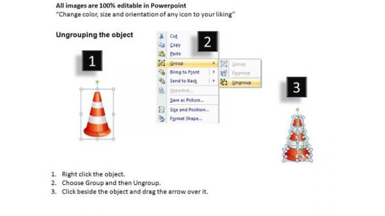 Editable Traffic Cones PowerPoint Slides And Ppt Image Graphics