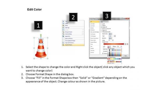 Editable Traffic Cones PowerPoint Slides And Ppt Image Graphics