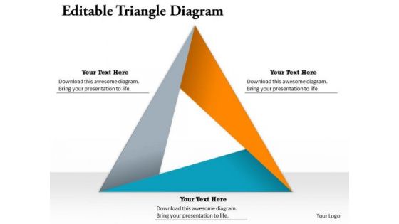 Editable Triangle Diagram PowerPoint Presentation Template