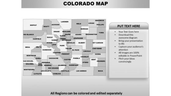 Editable Usa Colorado State PowerPoint Maps