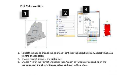 Editable Usa Maine State PowerPoint Maps