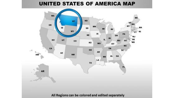 Editable Usa Montana State PowerPoint Maps