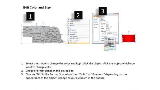 Editable Usa Nebraska State PowerPoint Maps