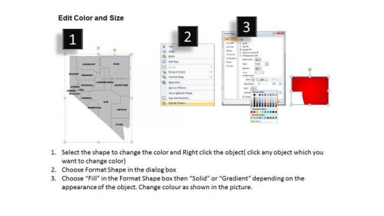 Editable Usa Nevada State PowerPoint Maps