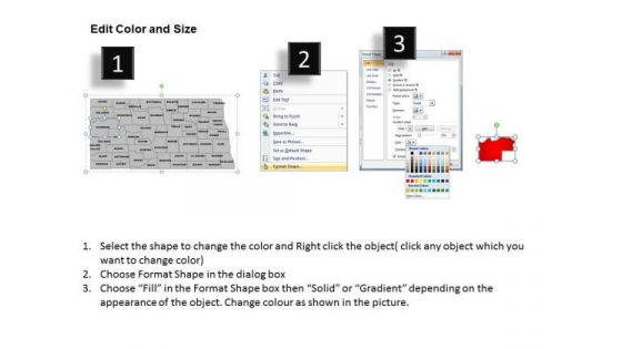 Editable Usa North Dakota State PowerPoint Maps