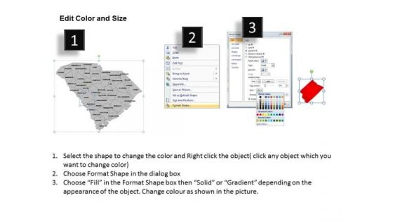 Editable Usa South Dakota State PowerPoint Maps
