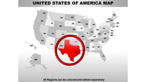 Editable Usa Texas State PowerPoint Maps