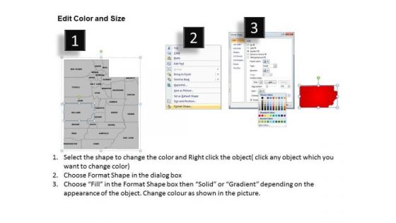 Editable Usa Utah State PowerPoint Maps