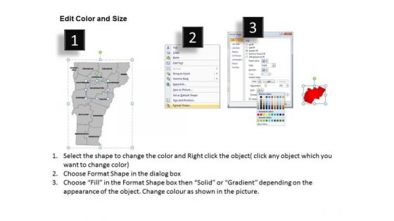 Editable Usa Vermont State PowerPoint Maps