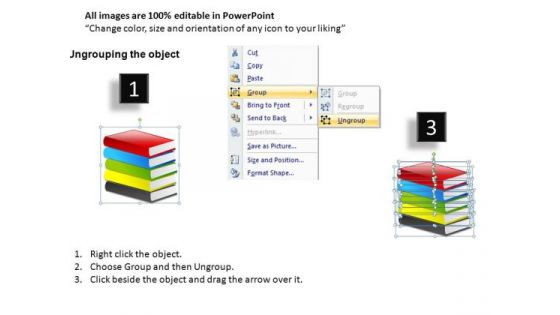 Education Books PowerPoint Graphics Design Slides