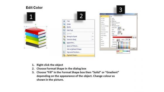 Education Books PowerPoint Graphics Design Slides