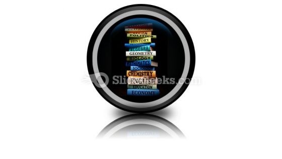 Education Study Books PowerPoint Icon Cc