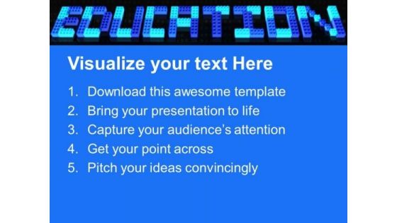 Education Word With Lego Blocks PowerPoint Templates And PowerPoint Themes 1012