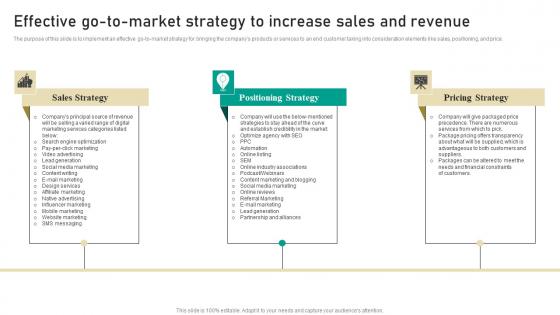 Effective Go To Market Strategy To Increase Sales Digital Marketing Business Download Pdf
