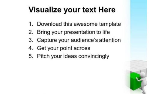 Efforts To Assemble The Cubes Business Concept PowerPoint Templates Ppt Backgrounds For Slides 0813