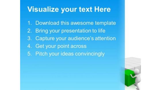 Efforts To Assemble The Cubes Business Concept PowerPoint Templates Ppt Backgrounds For Slides 0813