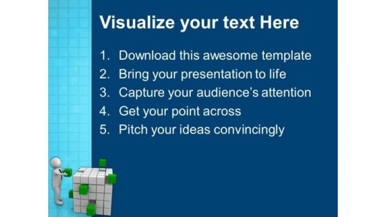 Efforts To Fix The Cubes In Right Place PowerPoint Templates Ppt Backgrounds For Slides 0713