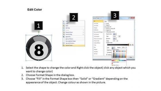 Eight Ball With Cue PowerPoint Slides And Ppt Diagram Templates
