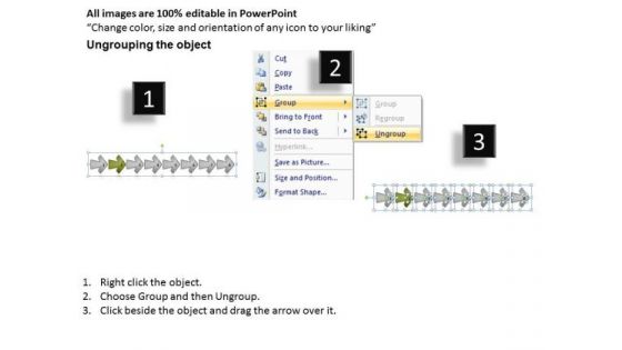 Eight Distinct View Point Diagram Business Process Flow Chart PowerPoint Slides