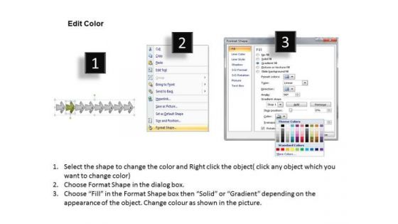 Eight Distinct View Point Diagram Business Process Flow Chart PowerPoint Slides