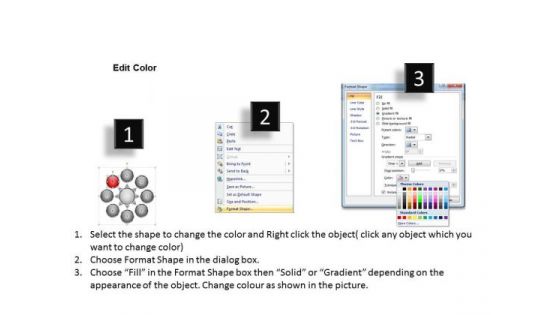 Eight Diverging Components A Circular Process Circular PowerPoint Templates
