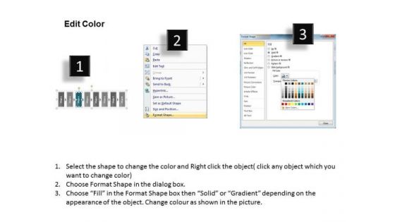 Eight Stages To Execute The Plan Chart Freeware Flowchart PowerPoint Templates