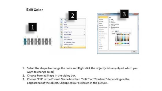 Eight Stages To Execute The Plan Freeware Flowchart PowerPoint Templates