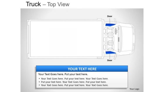 Element Blue Truck Top View PowerPoint Slides And Ppt Diagram Templates