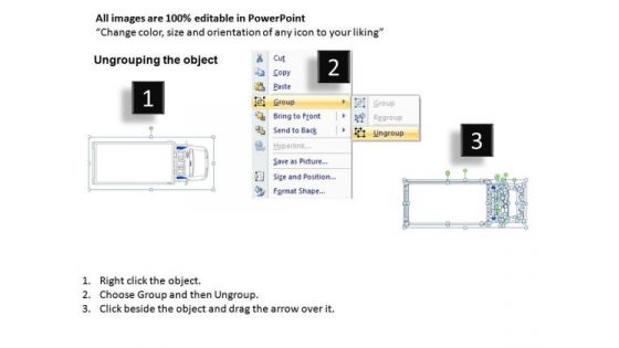 Element Blue Truck Top View PowerPoint Slides And Ppt Diagram Templates