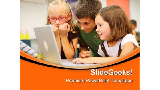 Elementary School Students Education PowerPoint Themes And PowerPoint Slides 0511