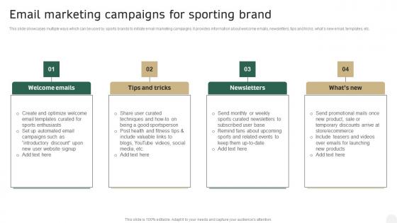 Email Marketing Campaigns For Sporting Brand In Depth Campaigning Guide Background PDF Email Marketing Campaigns For Sporting Brand In Depth Campaigning Guide Background PDF
