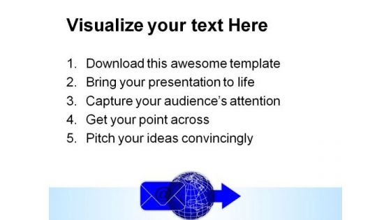 Email Sign With Globe Communications PowerPoint Templates And PowerPoint Backgrounds 0611