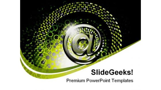 Email Spiral Background PowerPoint Template 0910