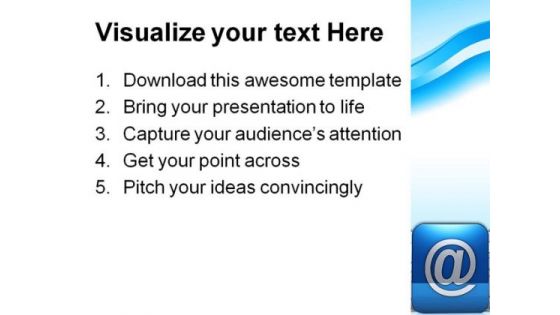Email Symbol Communication PowerPoint Template 0810